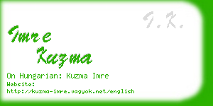 imre kuzma business card
